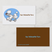 Altern von Poodle Cartoon Business Cards Visitenkarte (Vorne/Hinten)