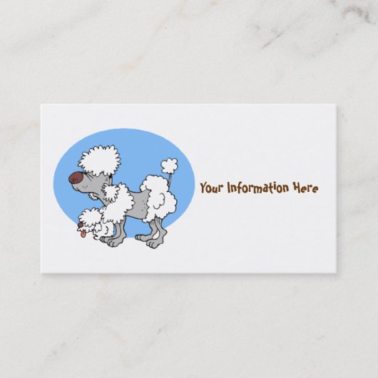 Altern von Poodle Cartoon Business Cards Visitenkarte (Vorderseite)