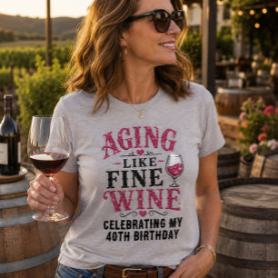 Altern wie ein guter Wein Geburtstag Benutzerdefin Tri-Blend Shirt