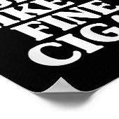 Altern wie ein schöner Zigarrenraucher Poster (Ecke)