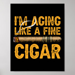 Altern wie ein schönes Zigarrenvätertag Funny Vate Poster
