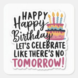 Altern wie feiner Wein (oder vielleicht Käse) Quadratischer Aufkleber