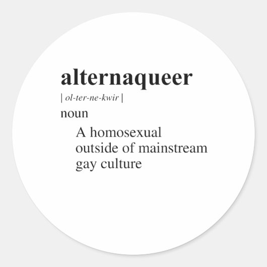 ALTERNAQUEER RUNDER AUFKLEBER (Vorderseite)