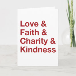 Alternate Kind Words Holiday Card (Red) Feiertagskarte
