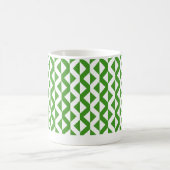 Alternate ZigZags - Avocado Grün und Weiß Kaffeetasse (Mittel)