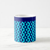 Alternate ZigZags - Cyan and Deep Navy Kaffeetasse (Mittel)