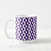 Alternate ZigZags - Deep Violet and White Kaffeetasse (Links)
