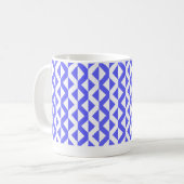 Alternate ZigZags - Electric Blue und White Kaffeetasse (Vorderseite Links)