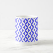 Alternate ZigZags - Electric Blue und White Kaffeetasse (Mittel)