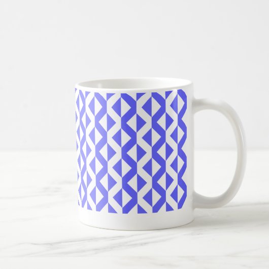 Alternate ZigZags - Electric Blue und White Kaffeetasse (Rechts)