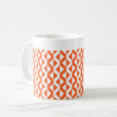 Alternate ZigZags - Herbst Orange und Weiß Kaffeetasse (Vorderseite Links)