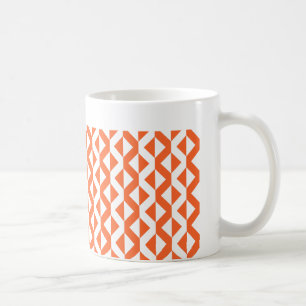 Alternate ZigZags - Herbst Orange und Weiß Kaffeetasse