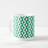 Alternate ZigZags - Kentucky Green und White Kaffeetasse (Vorderseite Links)