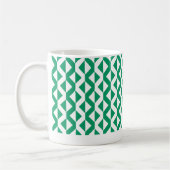 Alternate ZigZags - Kentucky Green und White Kaffeetasse (Links)