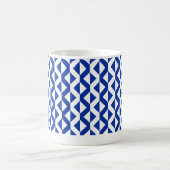Alternate ZigZags - Navy Blue und White Kaffeetasse (Mittel)