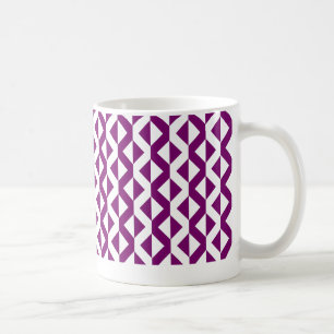Alternate ZigZags - Pflaume und Weiß Kaffeetasse