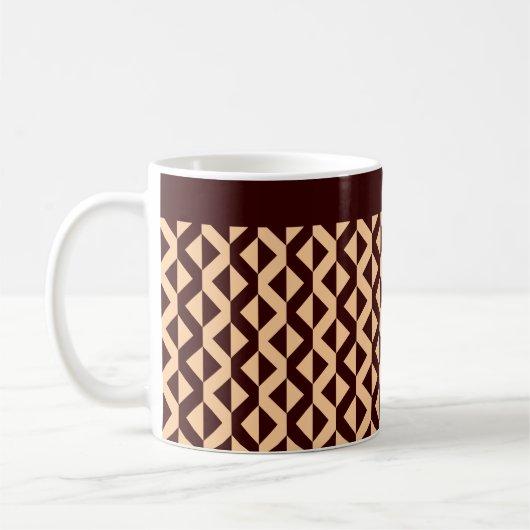 Alternate ZigZags - Sand und Walnut Kaffeetasse (Links)
