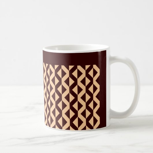 Alternate ZigZags - Sand und Walnut Kaffeetasse (Rechts)