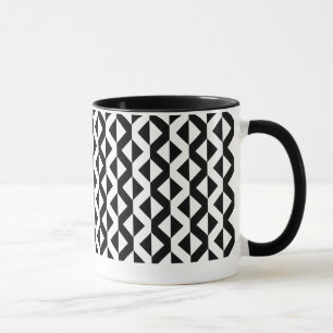 Alternate ZigZags - Schwarzweiß Tasse