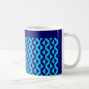 Alternate ZigZags - Sky Blue and Deep Navy Kaffeetasse
