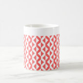 Alternate ZigZags - Tropisches Rosa und Weiß Kaffeetasse (Mittel)