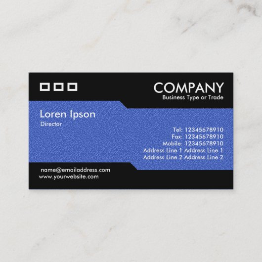 Alternativ - Blaue Embossed Textur Visitenkarte (Vorderseite)