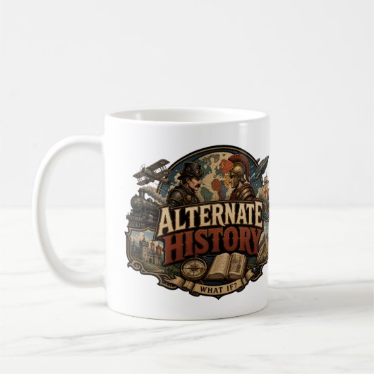 Alternativ-Geschichtsliteratur Kaffeetasse (Links)