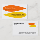 Alternativblätter - orange und orange visitenkarte (Vorne/Hinten)