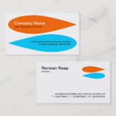 Alternativblätter - Orange und Sky Blue Visitenkarte (Vorne/Hinten)
