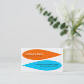 Alternativblätter - Orange und Sky Blue Visitenkarte (Stehend Vorderseite)