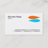 Alternativblätter - Orange und Sky Blue Visitenkarte (Rückseite)