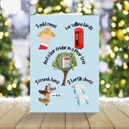 Alternative 12 Tage Weihnachtskarte Feiertagskarte