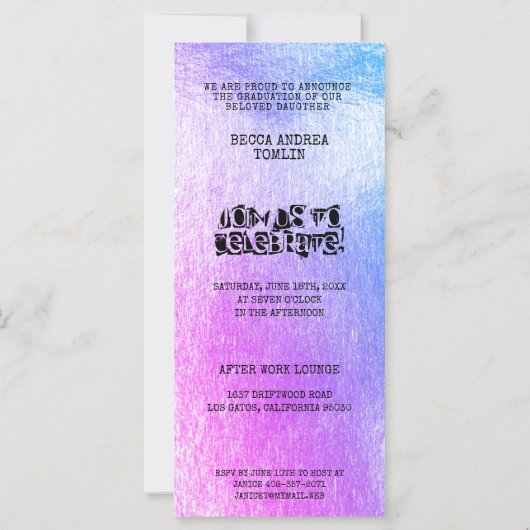 Alternative Abschluss Muticolor Metallic Effect (Rückseite)