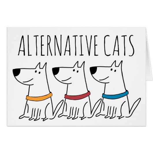 Alternative Cats Grußkarte (Vorderseite (Horizontal))