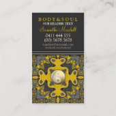 Alternative Eastern Gold Yin Yang Geometry Visitenkarte (Rückseite)