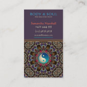 Alternative Eastern Jewels Yin Yang Purple Blue Visitenkarte (Rückseite)