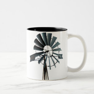 Alternative Energie - Pinwheel-Windmühlen-Power Zweifarbige Tasse