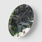 Alternative Energie - Power von Großmühlen Runde Wanduhr (Winkel)