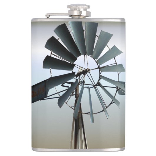 Alternative Energie - Power von Windrädern Flachmann (Vorderseite)
