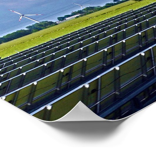 Alternative Energie - Solar- und Windenergie Poster (Ecke)