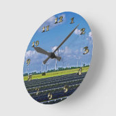 Alternative Energie - Solar- und Windenergie Runde Wanduhr (Winkel)