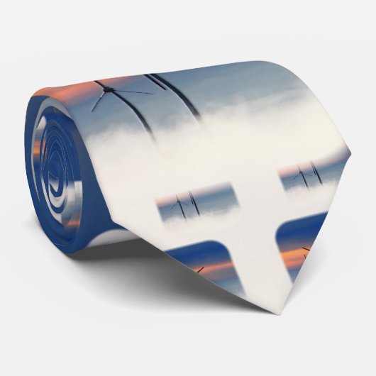 Alternative Energie - Windenergie in den Wolken - Krawatte (Gerollt)