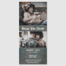 Alternative Engaged Hipster Couple Grunge Texture Magnetkarte