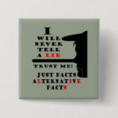 Alternative Fakten mit langer Nose belaufen sich n Button (Vorderseite)