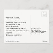 Alternative Fakten Postkarten für den Präsidenten (Rückseite)