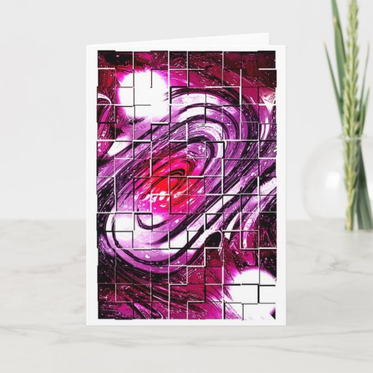 Alternative Futures abstrakte Kunst Feiertagskarte (Vorderseite)