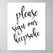 Alternative Gästebuch Schwarz und Weiß 8x10 Zeiche (Vorne)