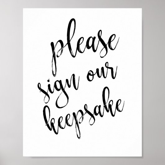 Alternative Gästebuch Schwarz und Weiß 8x10 Zeiche (Vorne)