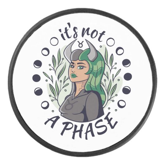 Alternative Gothic Girl Art ist keine Phase Eishockey Puck (Vorderseite)