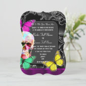 Alternative gotische Hochzeit Einladung (Stehend Vorderseite)